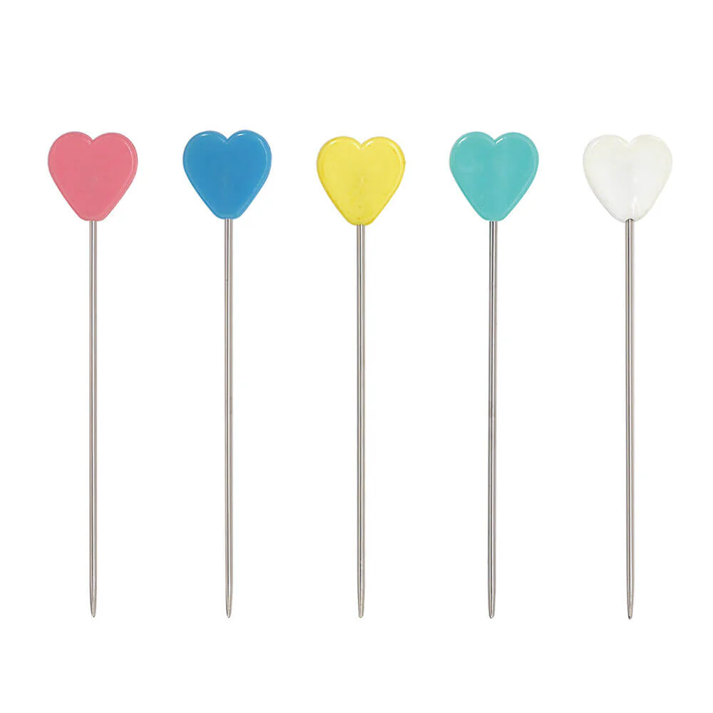 Alfileres de costura con cabeza plana en forma de corazón - Image 2