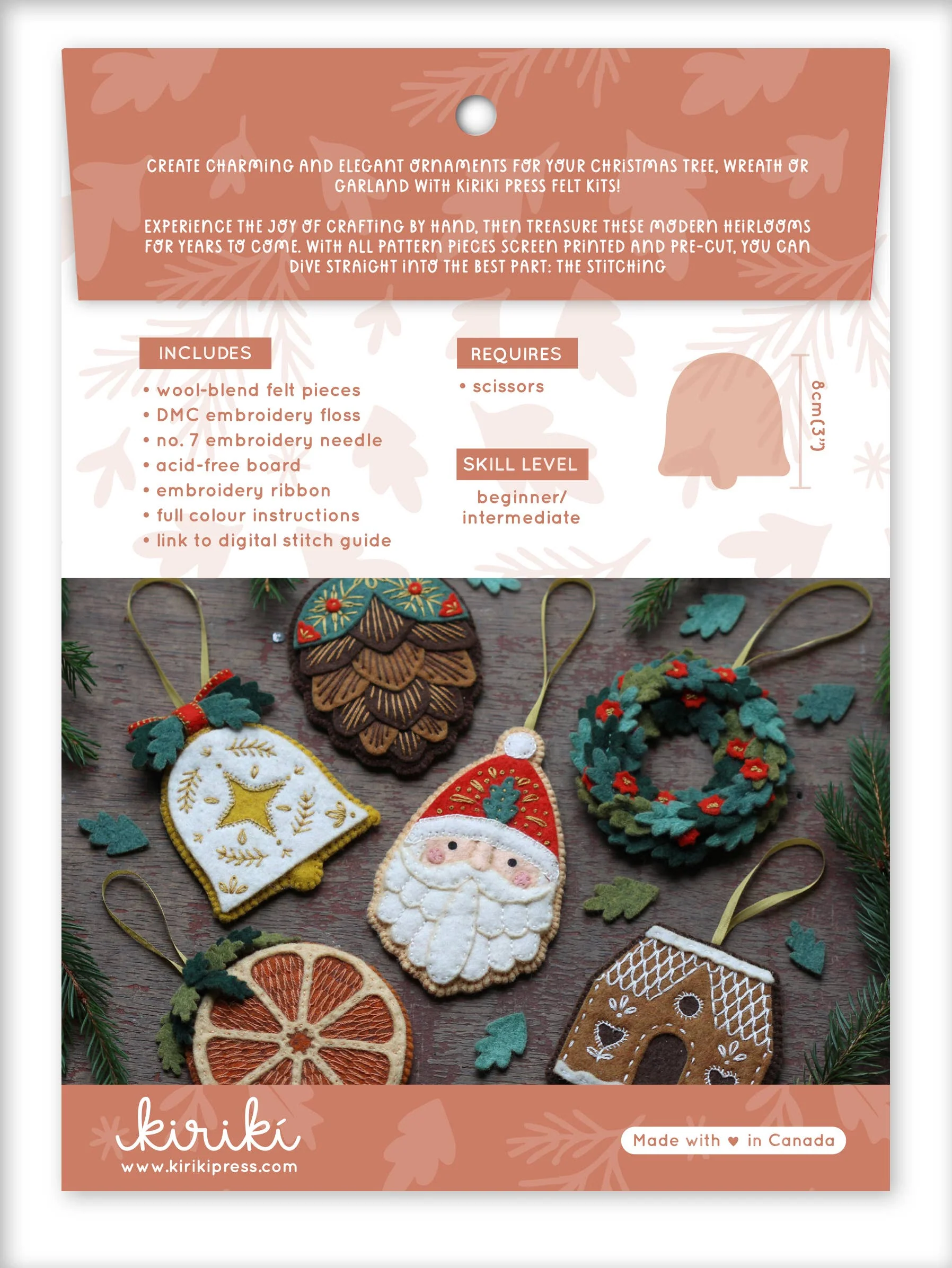 Kit Adorno de Fieltro "Campana" – Kiriki Press - Image 3