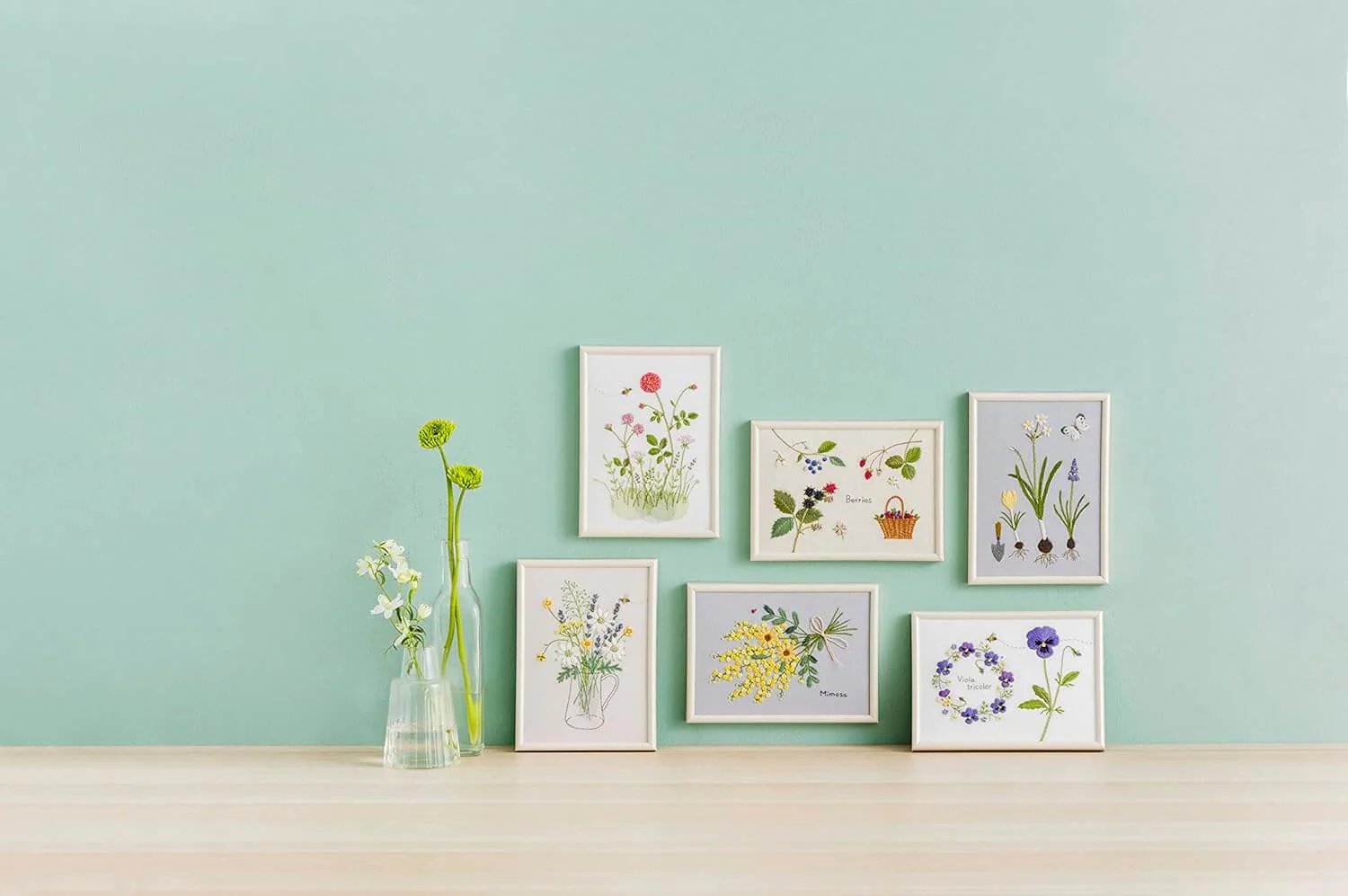 Kit de bordado "Pequeño jardín de rosas", diseñado por Kazuko Aoki para Cosmo - Image 6
