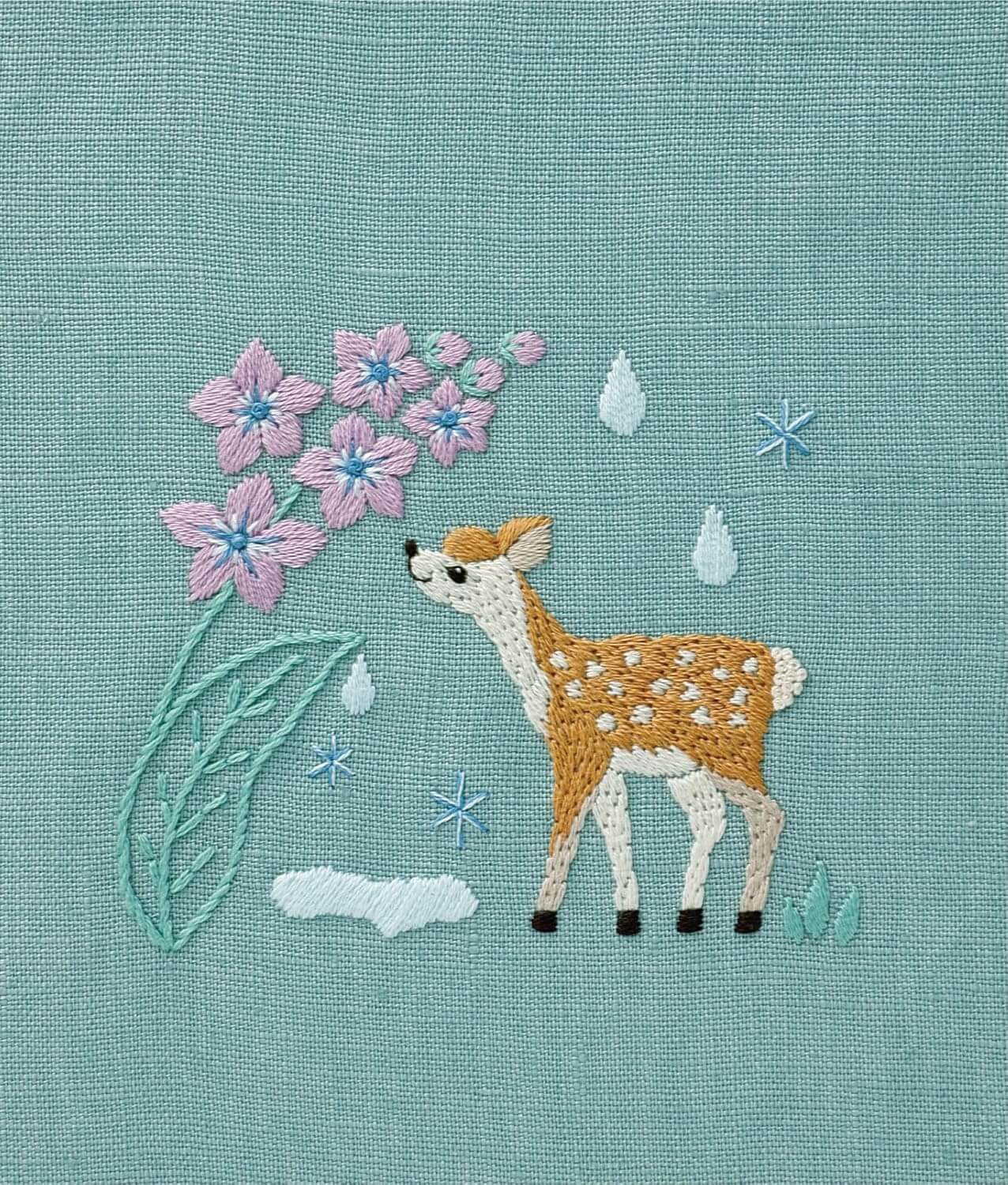 Kit de bordado: "Los 12 meses de los animales del bosque", diseñado por Chicchi para DMC Japan - Image 14