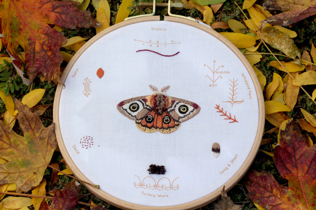 Kit de bordado "Sampler Polilla" de Kiriki Press - Image 3