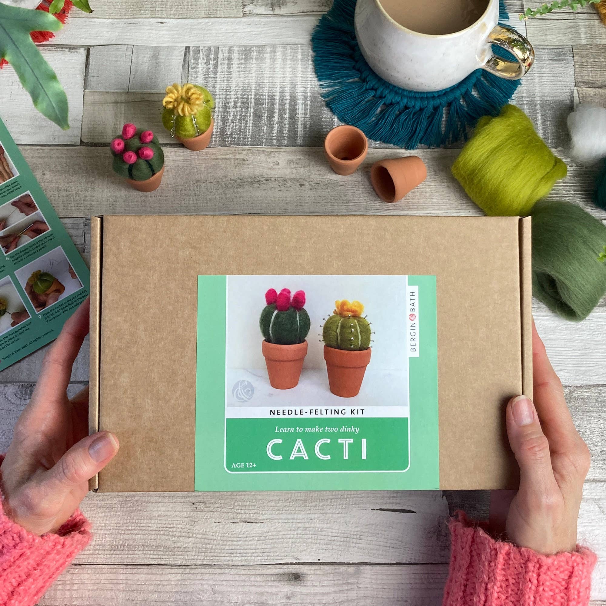 Kit de fieltro con aguja "Cactus" - Bergin & Bath - Image 2