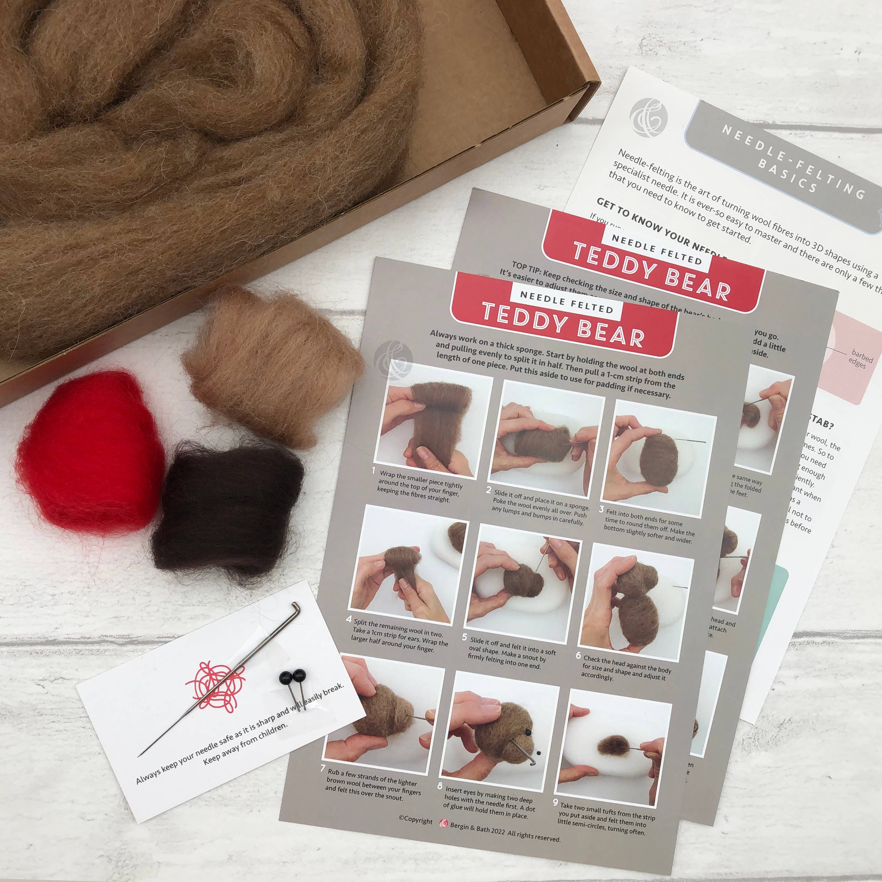 Kit de fieltro con aguja "Osito" - Bergin & Bath - Image 10