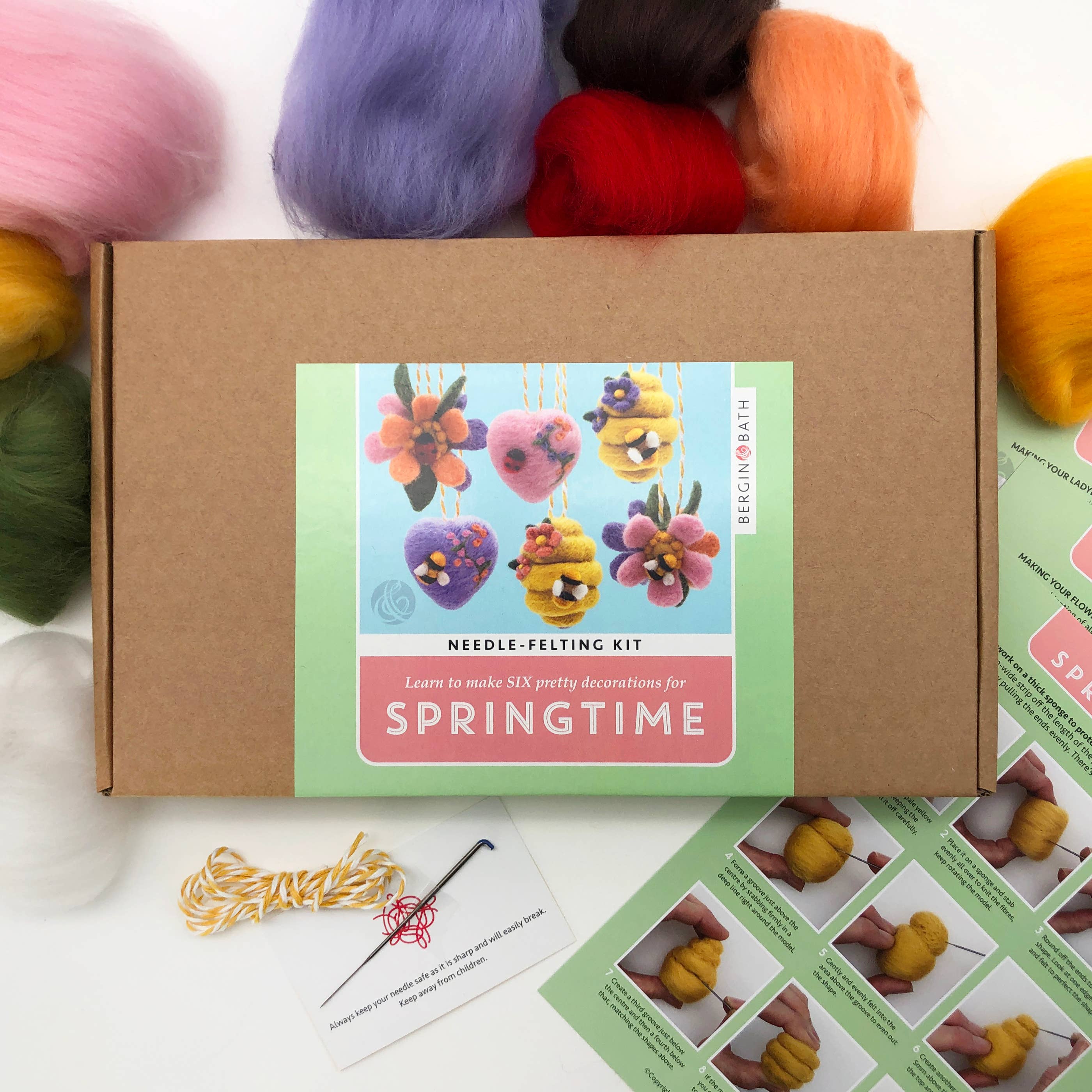 Kit de fieltro con aguja "Primavera" - Bergin & Bath - Image 3