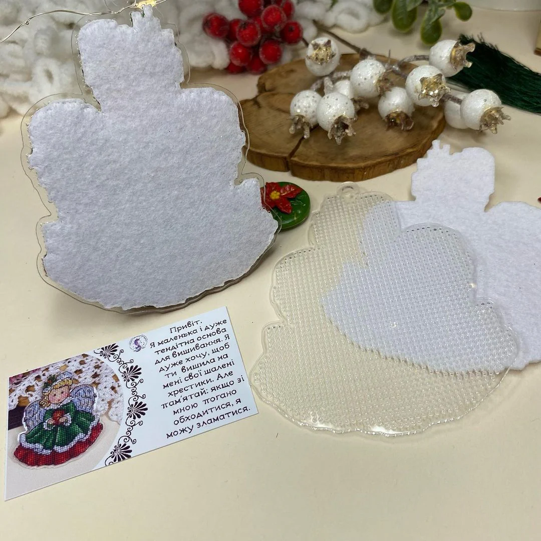 Kit de punto de cruz "Ángel blanco de Navidad" - Image 4