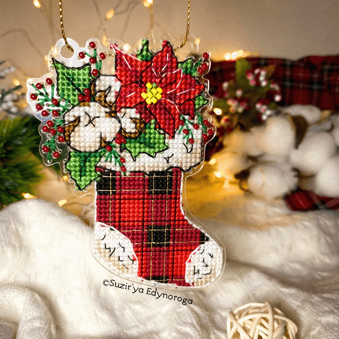 Kit de punto de cruz “Bota de Navidad" - Image 4