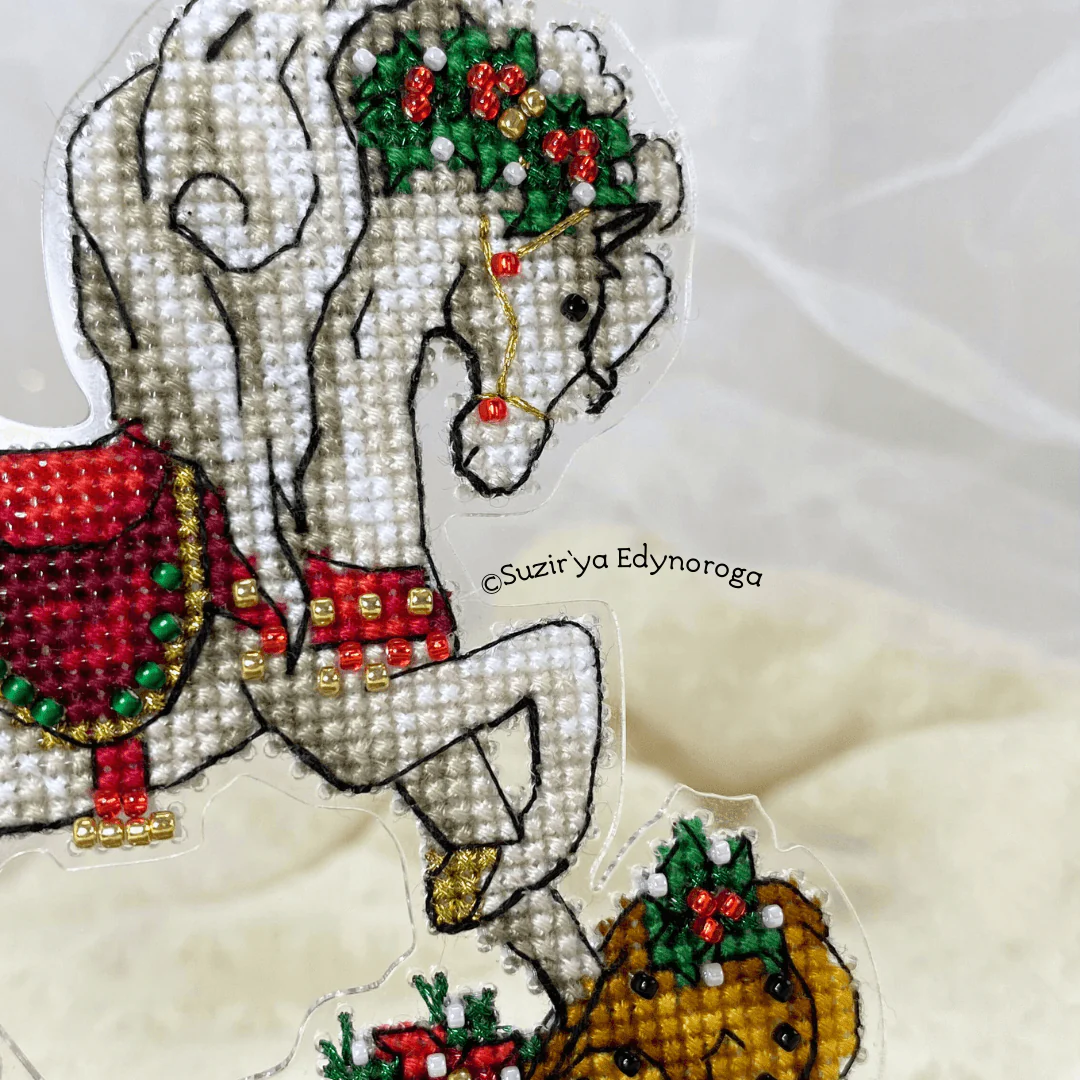 Kit de punto de cruz “Caballito de Navidad” - Image 4
