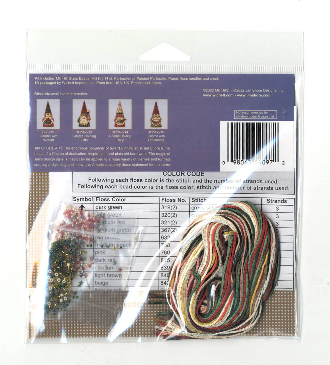 Kit de punto de cruz Gnome with Tree de Mill Hill - Image 3