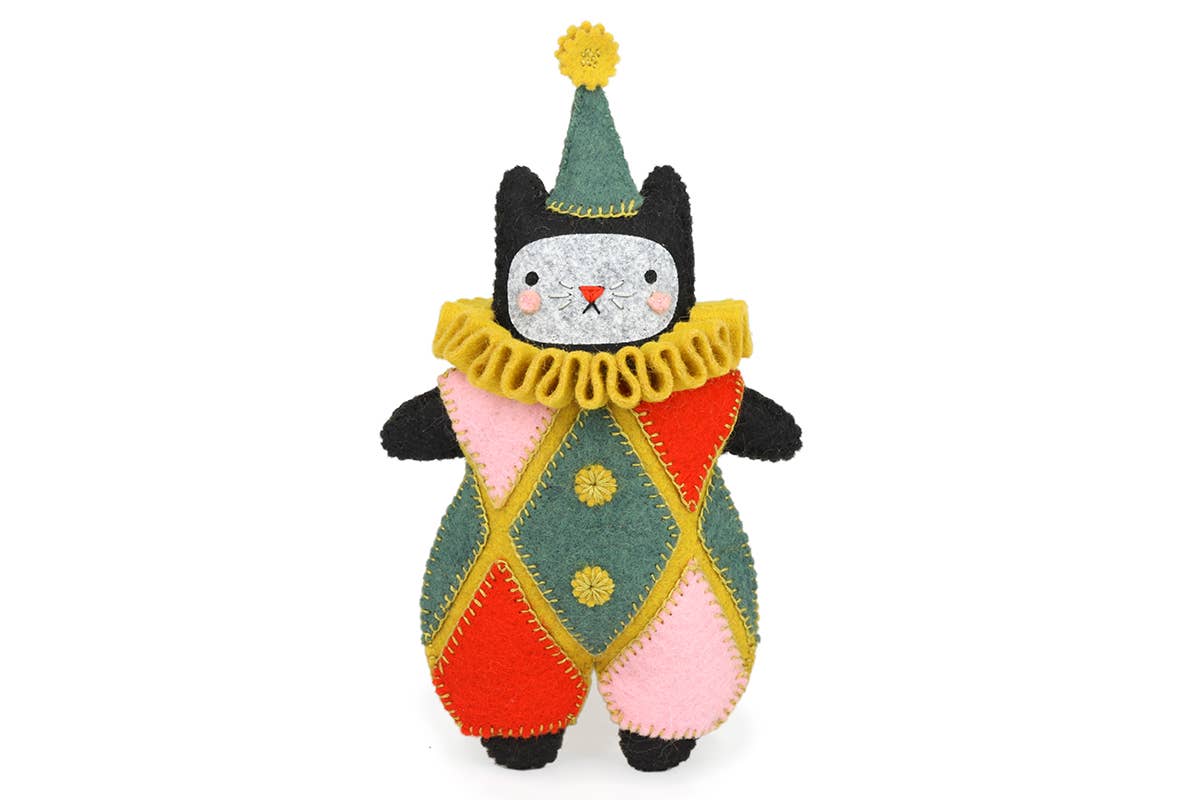 Kit Muñeco de Fieltro "Gato Arlequín" – Kiriki Press