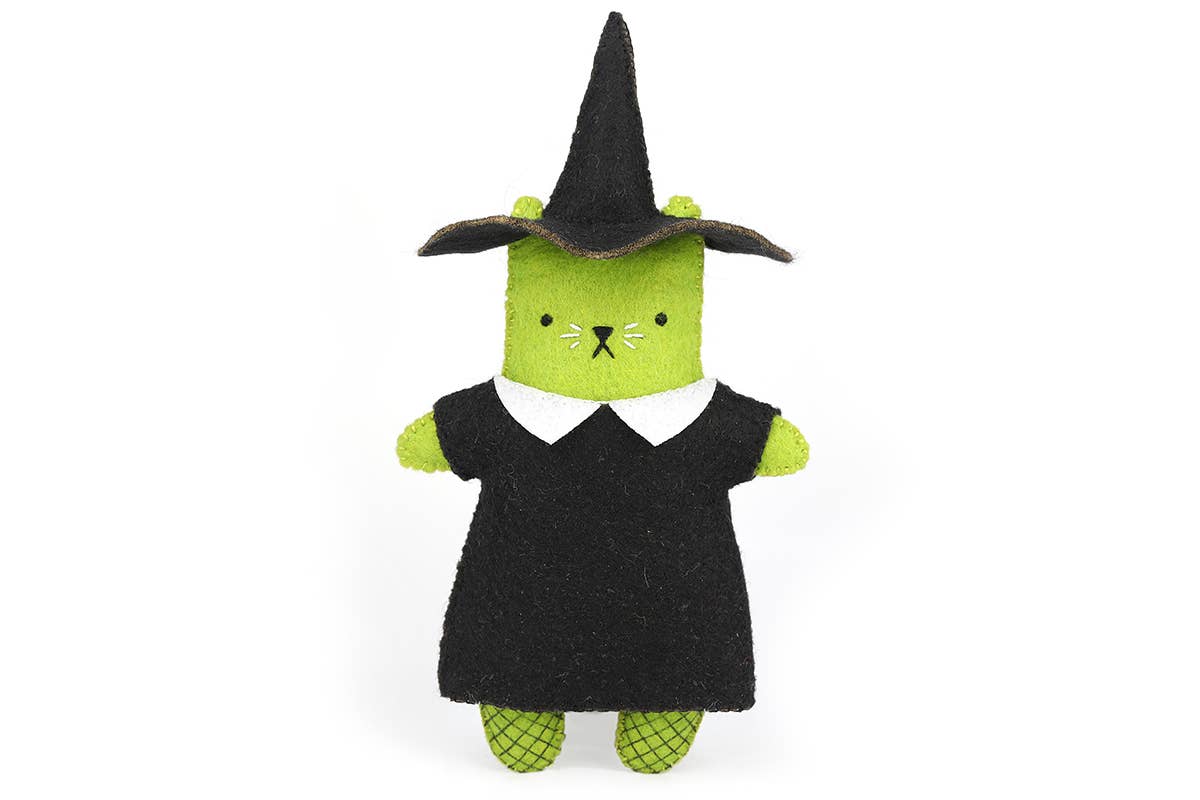 Kit Muñeco de Fieltro "Gato Bruja" – Kiriki Press