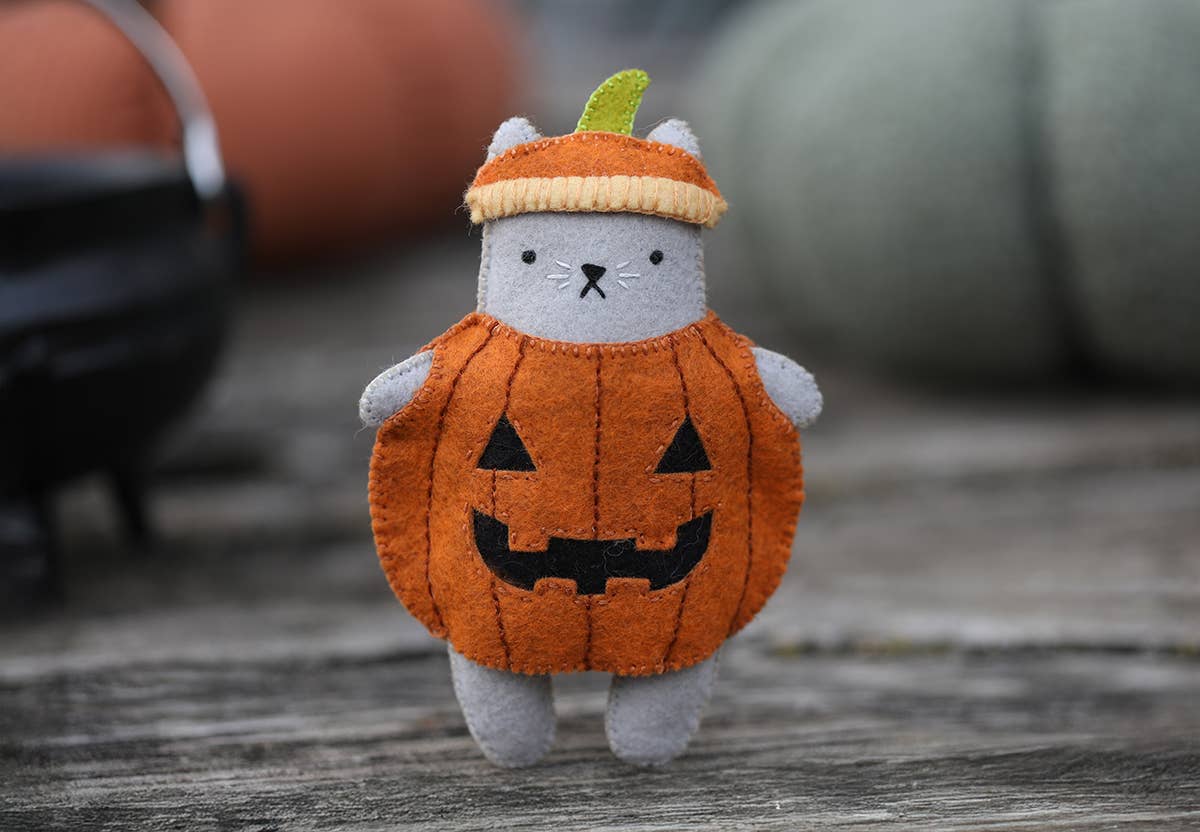 Kit Muñeco de Fieltro "Gato Calabaza" – Kiriki Press - Image 3