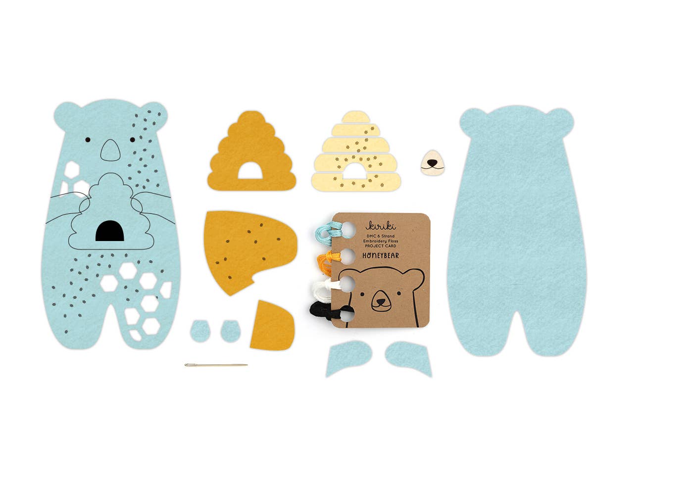 Kit Muñeco de Fieltro "Oso Miel" – Kiriki Press - Image 3
