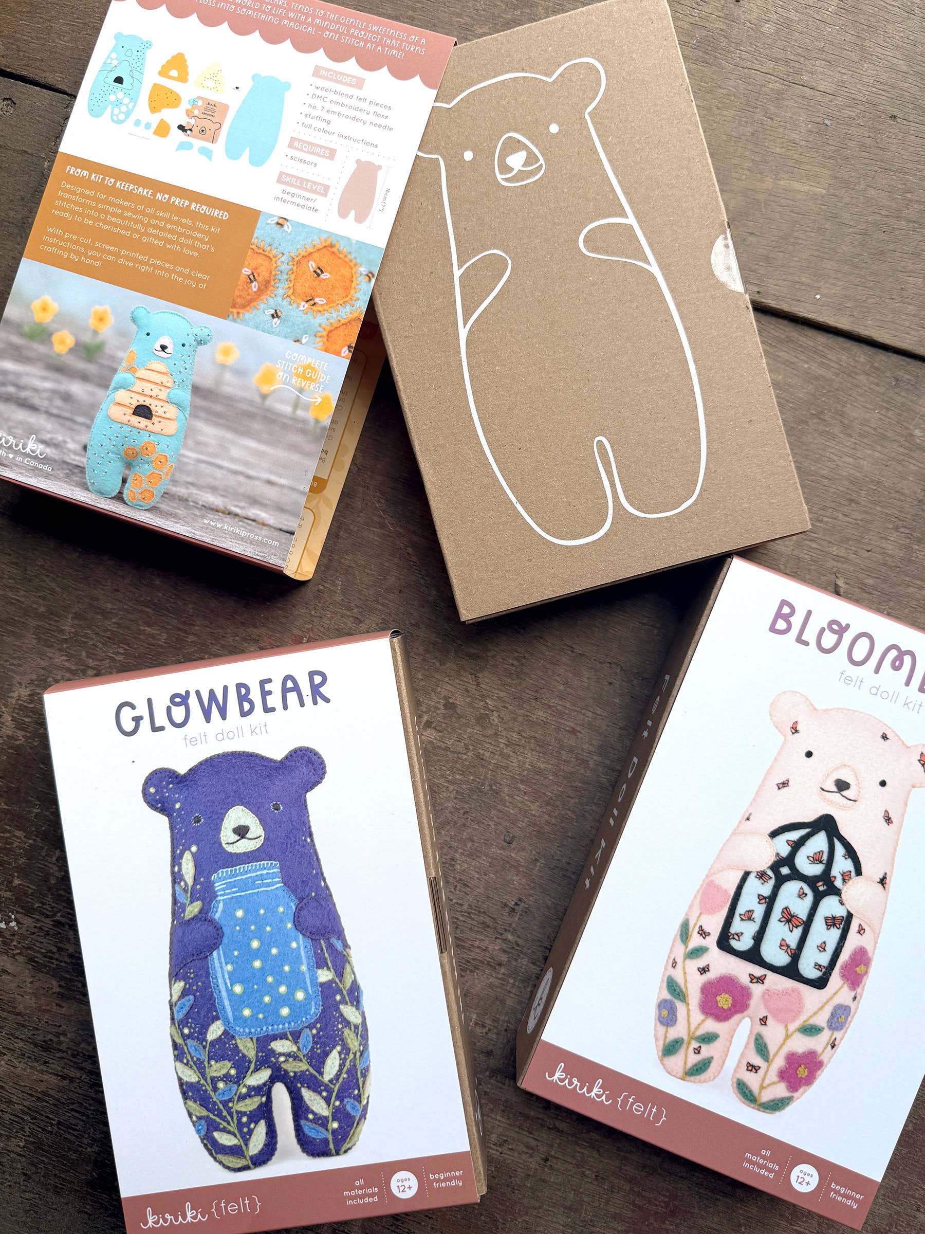 Kit Muñeco de Fieltro "Oso Miel" – Kiriki Press - Image 4