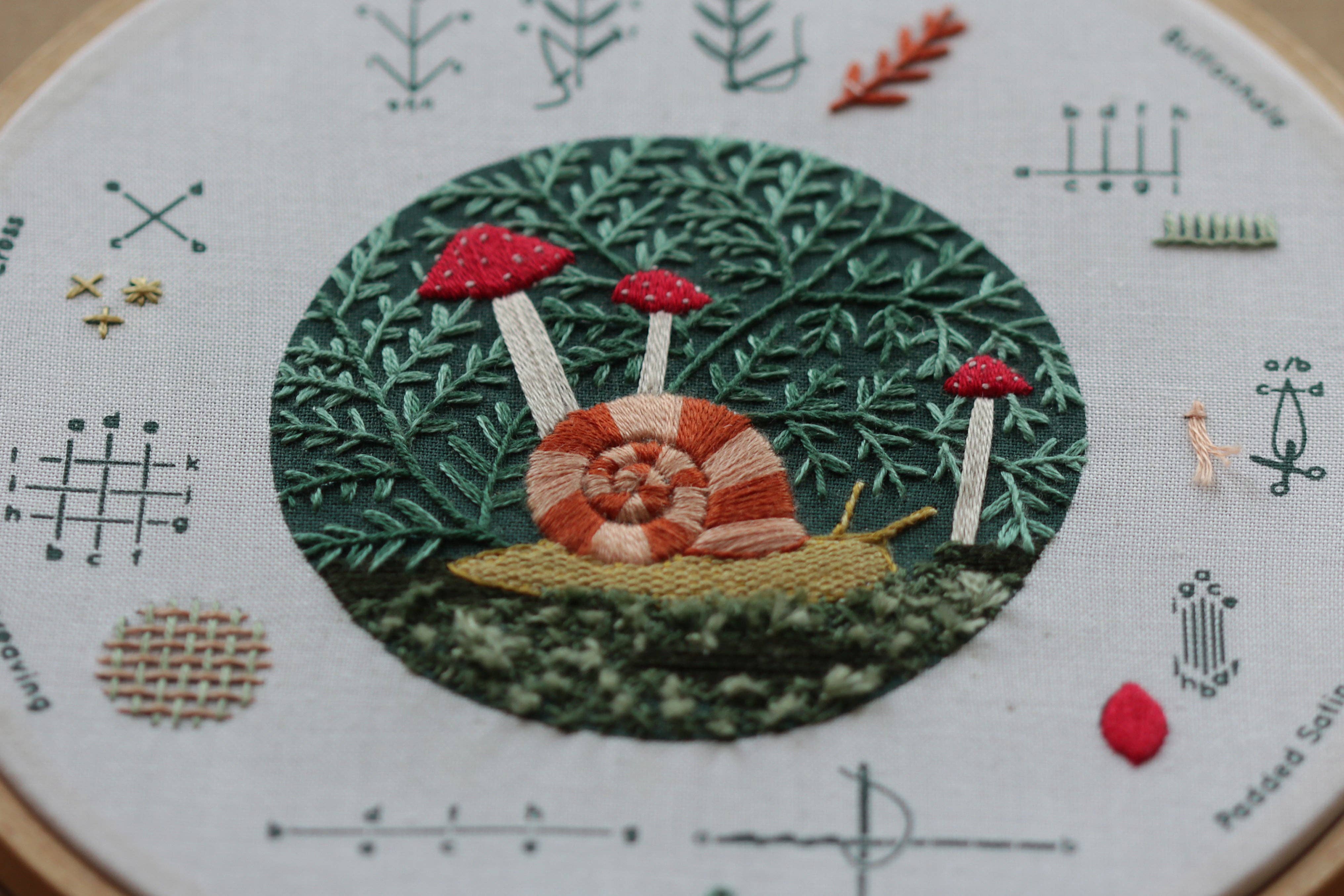 Kit de bordado "Sampler Suelo Forestal" de Kiriki Press - Image 3