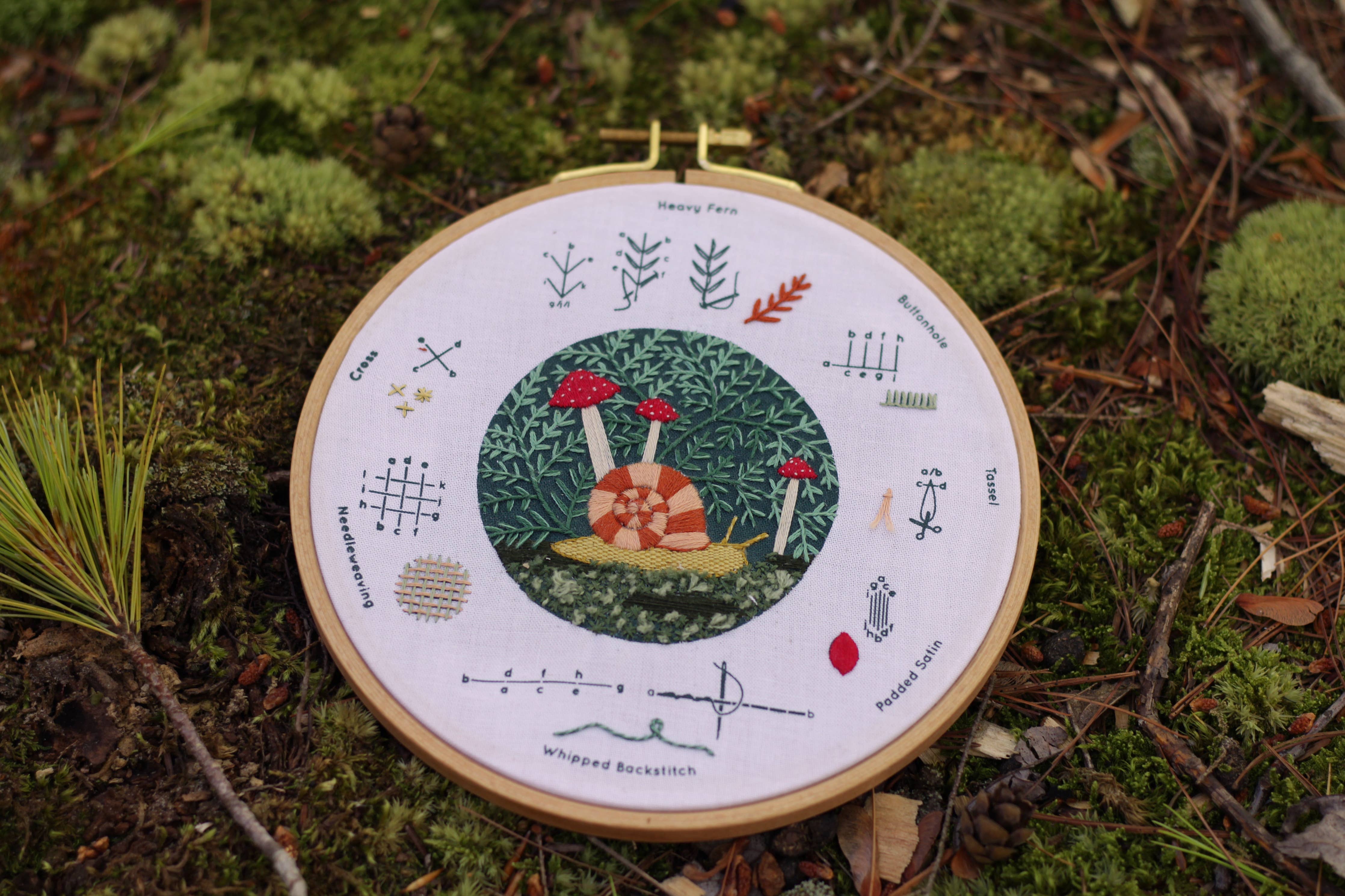 Kit de bordado "Sampler Suelo Forestal" de Kiriki Press - Image 4