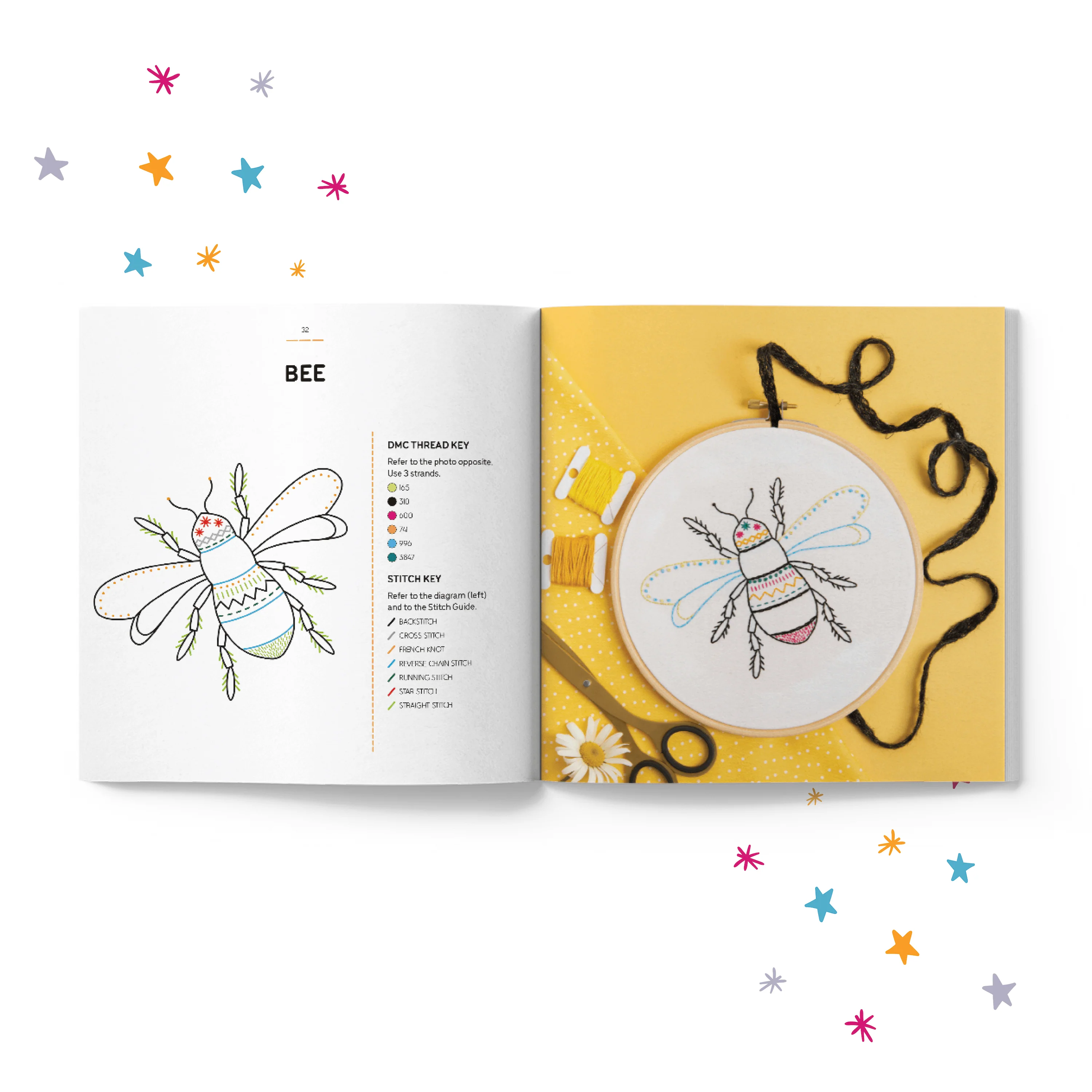 Libro de patrones de bordado “Embroidery Made Easy: Awesome Animals” - Hawthorn Handmade - Image 2