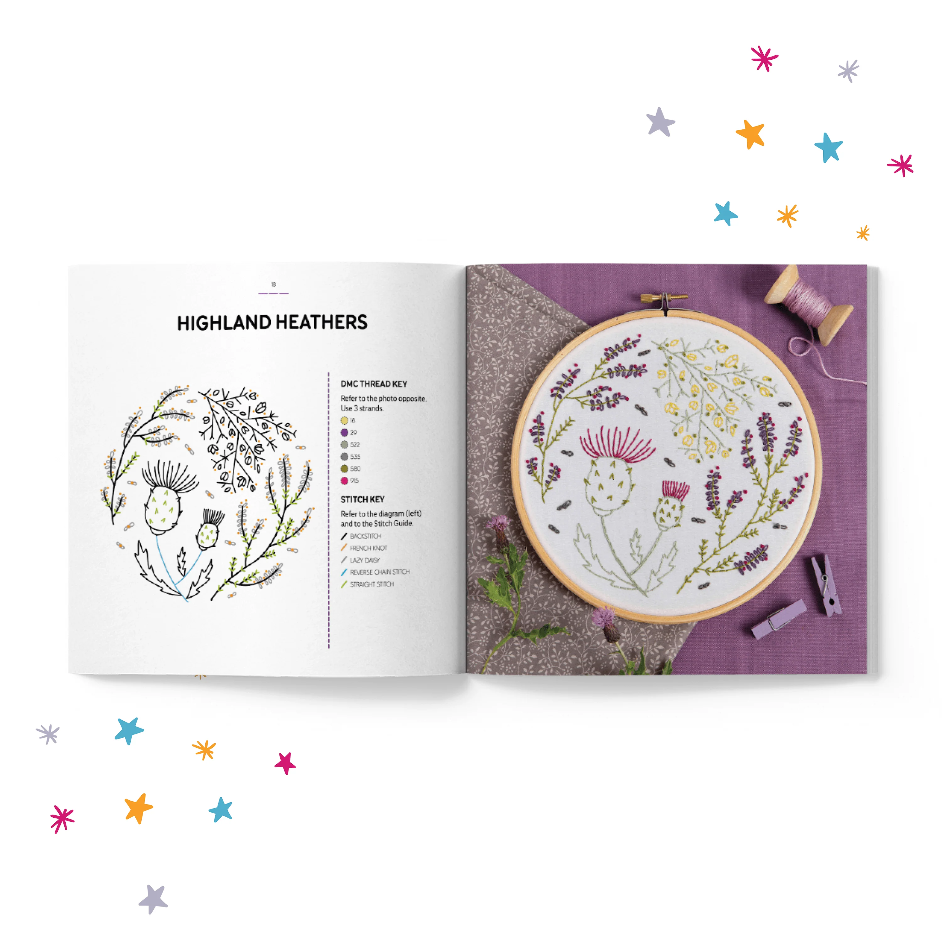 Libro de patrones de bordado “Embroidery Made Easy: Botanical Bliss” - Hawthorn Handmade - Image 3
