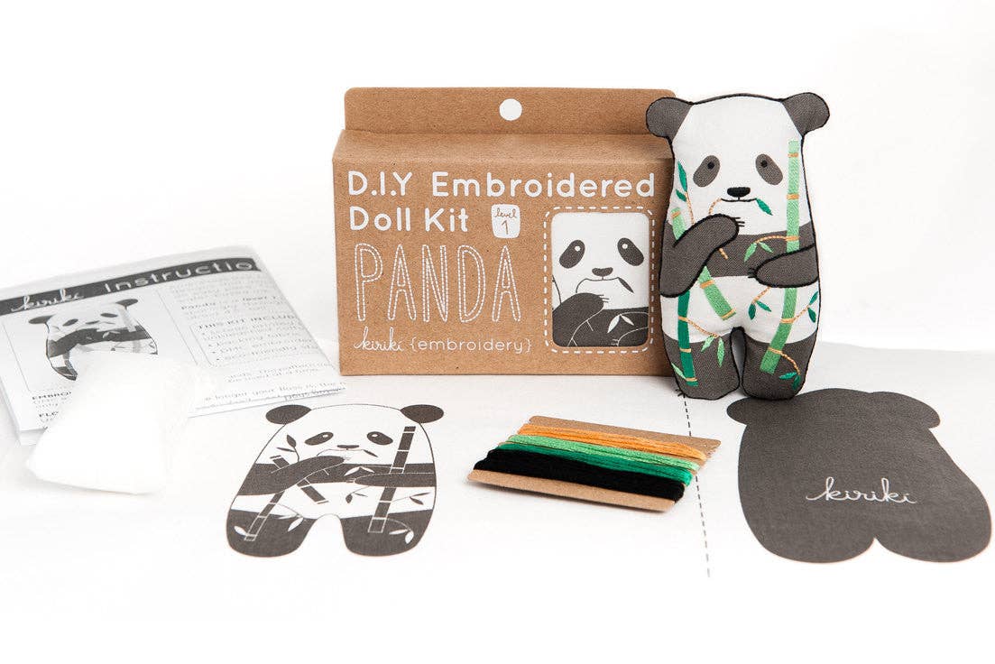Kit de peluche bordado modelo Panda de Kiriki Press - Image 3