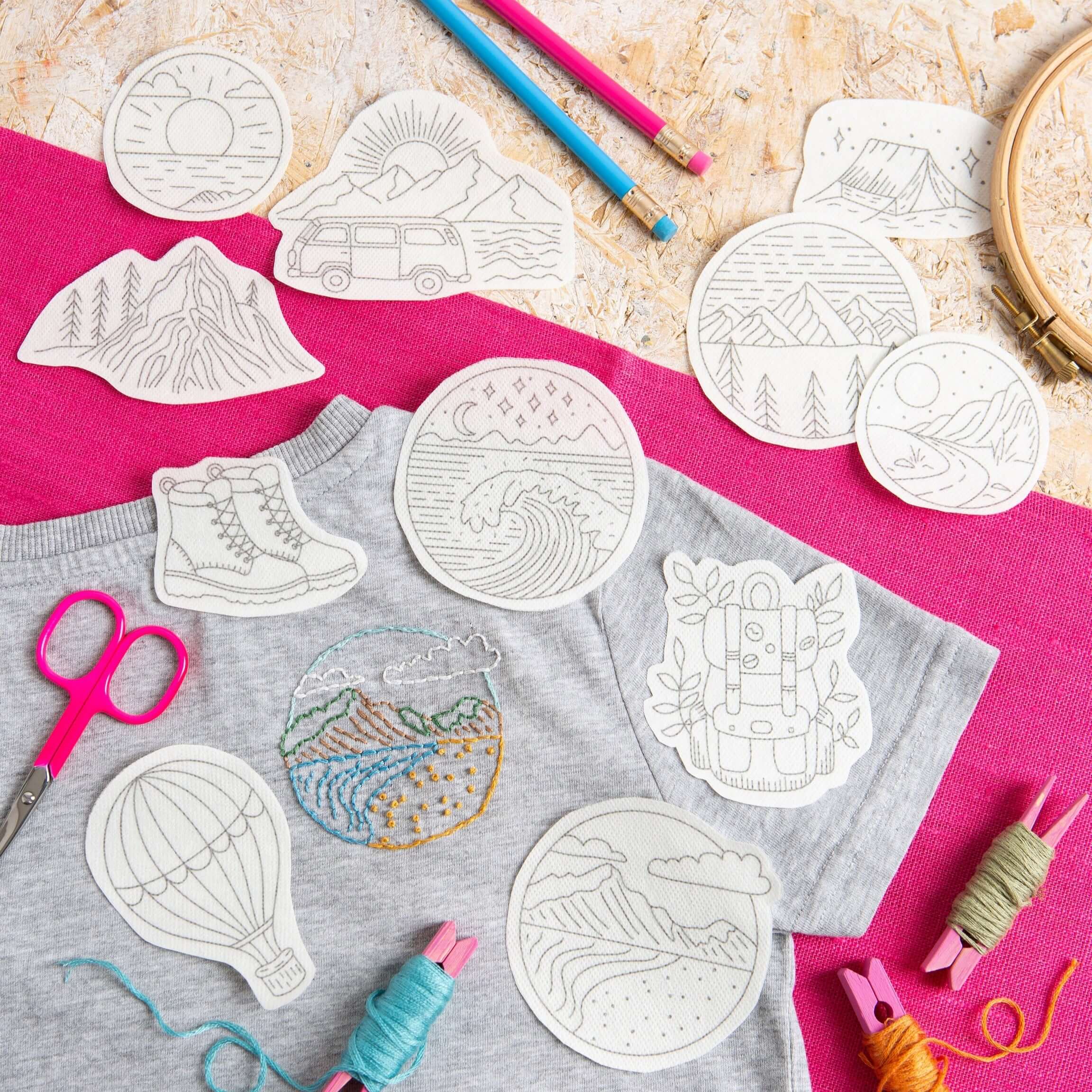 Pegatinas solubles para bordar “Wander Free” - Hawthorn Handmade - Image 2